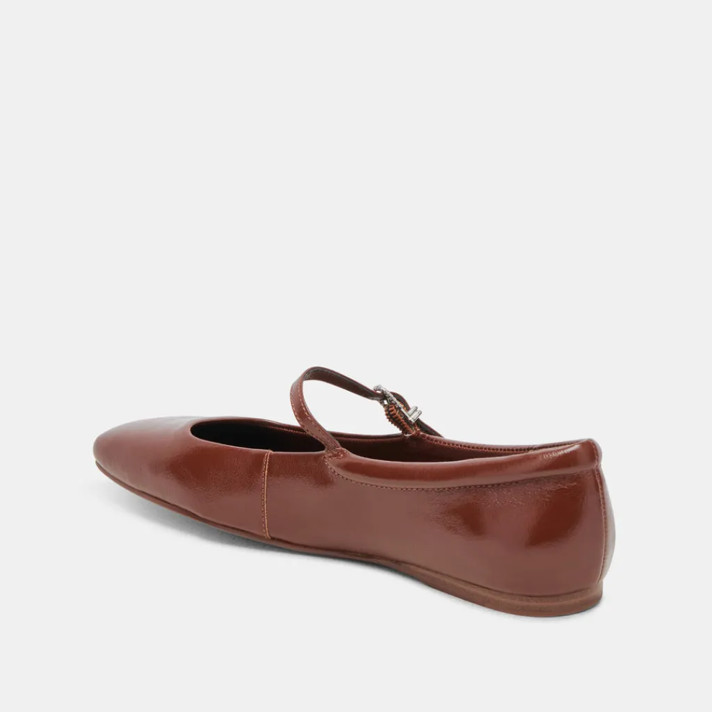 DOLCE VITA Flats & Loafers*Reyes Ballet Flats Brown Crinkle Patent