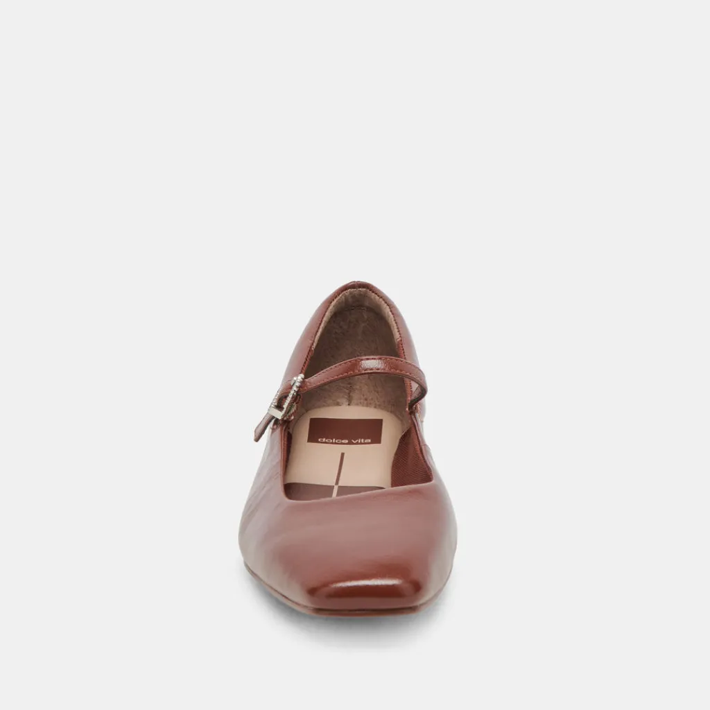 DOLCE VITA Flats & Loafers*Reyes Ballet Flats Brown Crinkle Patent