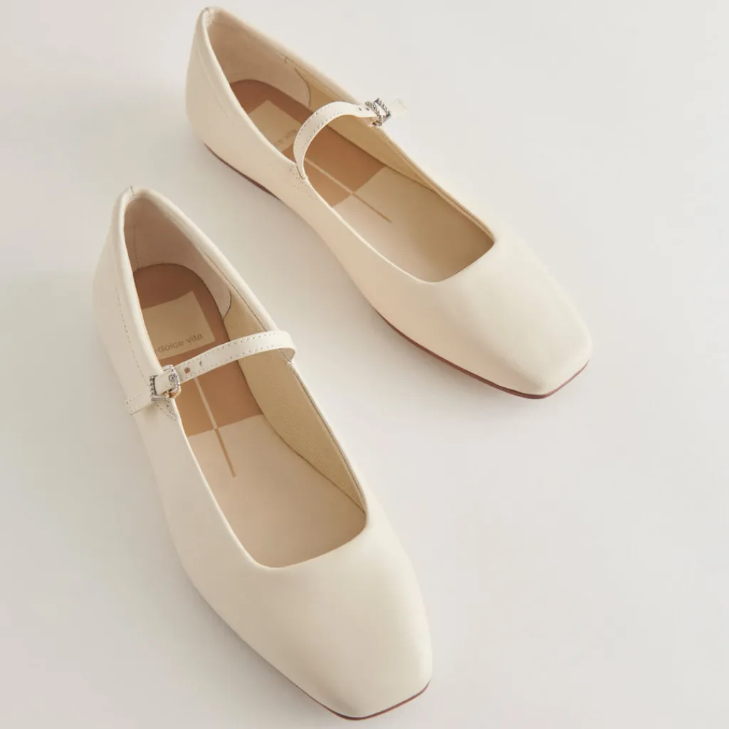 DOLCE VITA Flats & Loafers*Reyes Ballet Flats Ivory Leather