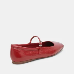 DOLCE VITA Flats & Loafers*Reyes Ballet Flats Red Crinkle Patent
