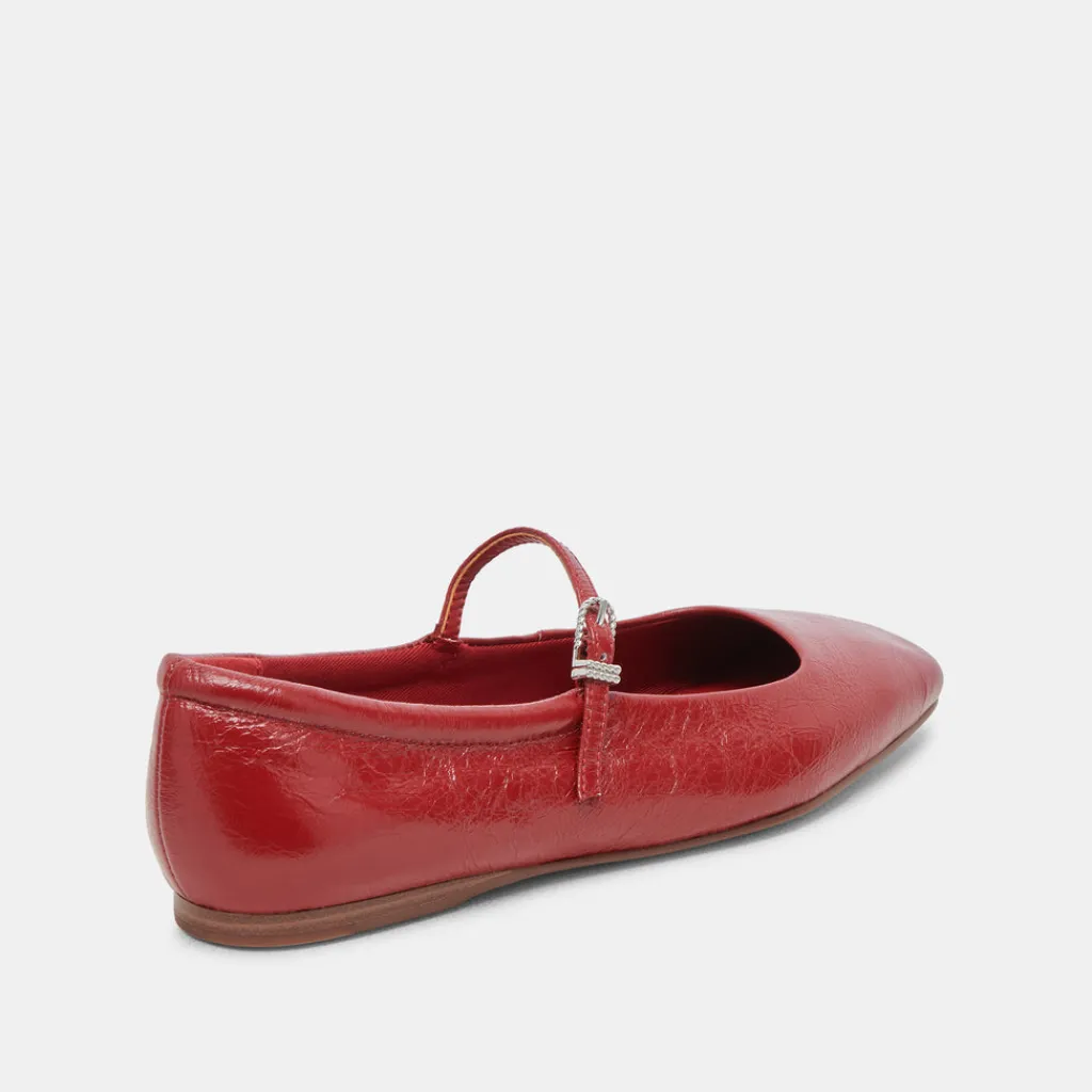 DOLCE VITA Flats & Loafers*Reyes Ballet Flats Red Crinkle Patent