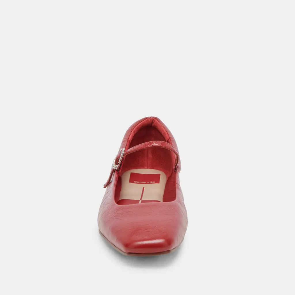 DOLCE VITA Flats & Loafers*Reyes Ballet Flats Red Crinkle Patent