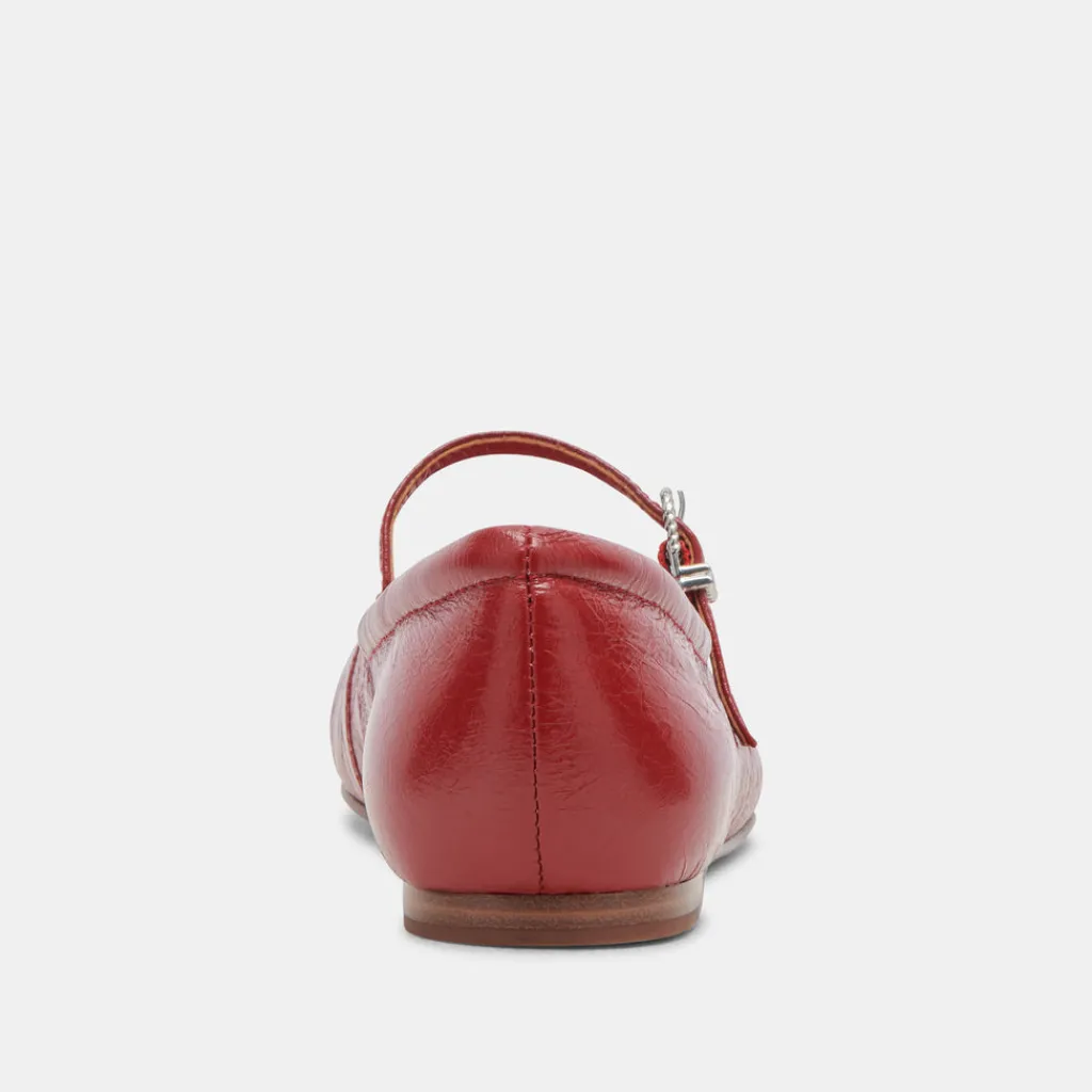DOLCE VITA Flats & Loafers*Reyes Ballet Flats Red Crinkle Patent