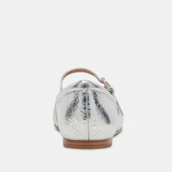 DOLCE VITA Flats & Loafers*Reyes Ballet Flats Silver Distressed Leather