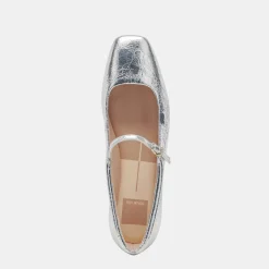 DOLCE VITA Flats & Loafers*Reyes Ballet Flats Silver Distressed Leather
