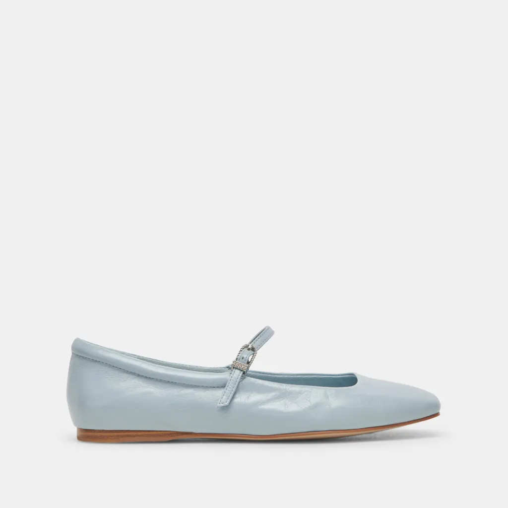 DOLCE VITA Flats & Loafers*Reyes Ballet Flats Sky Blue Crinkle Patent