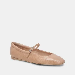 DOLCE VITA Flats & Loafers*Reyes Ballet Flats Toffee Snake Embossed