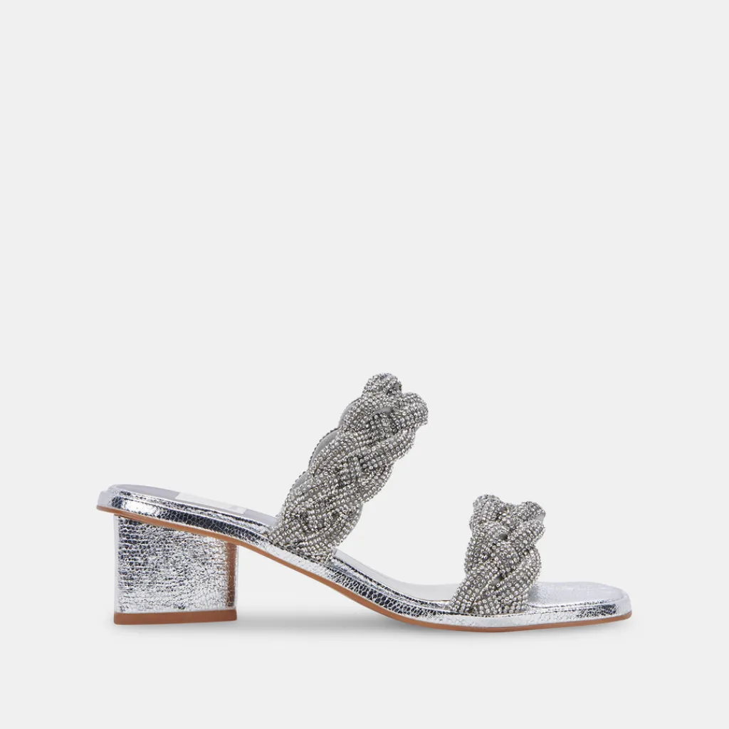 DOLCE VITA Heels*Ronin Rhinestone Sandals Crystal Rhinestone