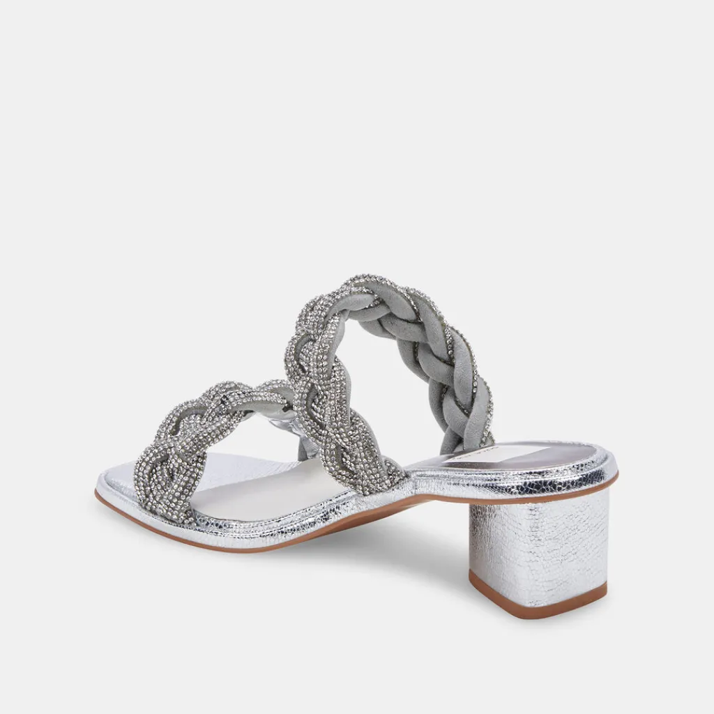 DOLCE VITA Heels*Ronin Rhinestone Sandals Crystal Rhinestone