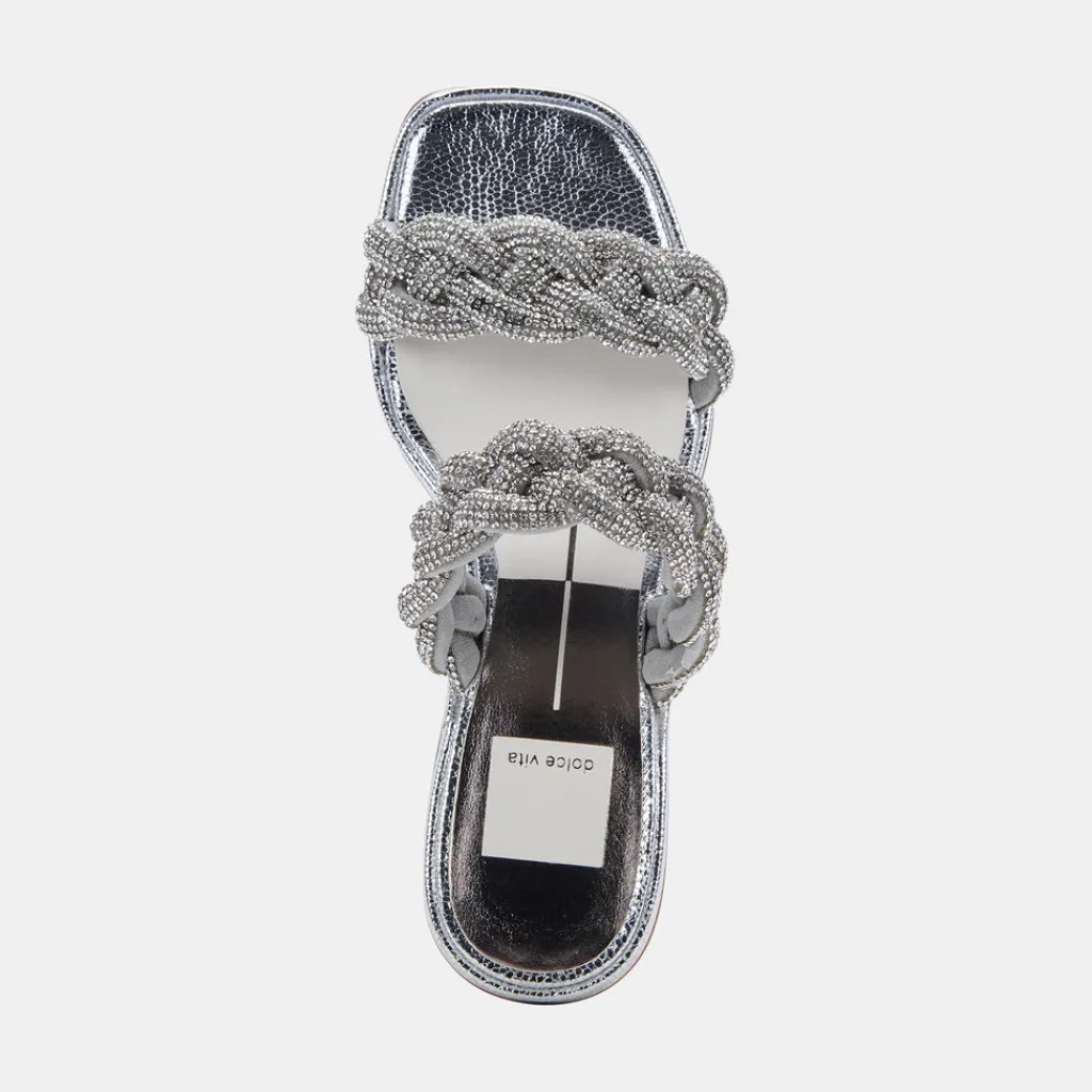 DOLCE VITA Heels*Ronin Rhinestone Sandals Crystal Rhinestone
