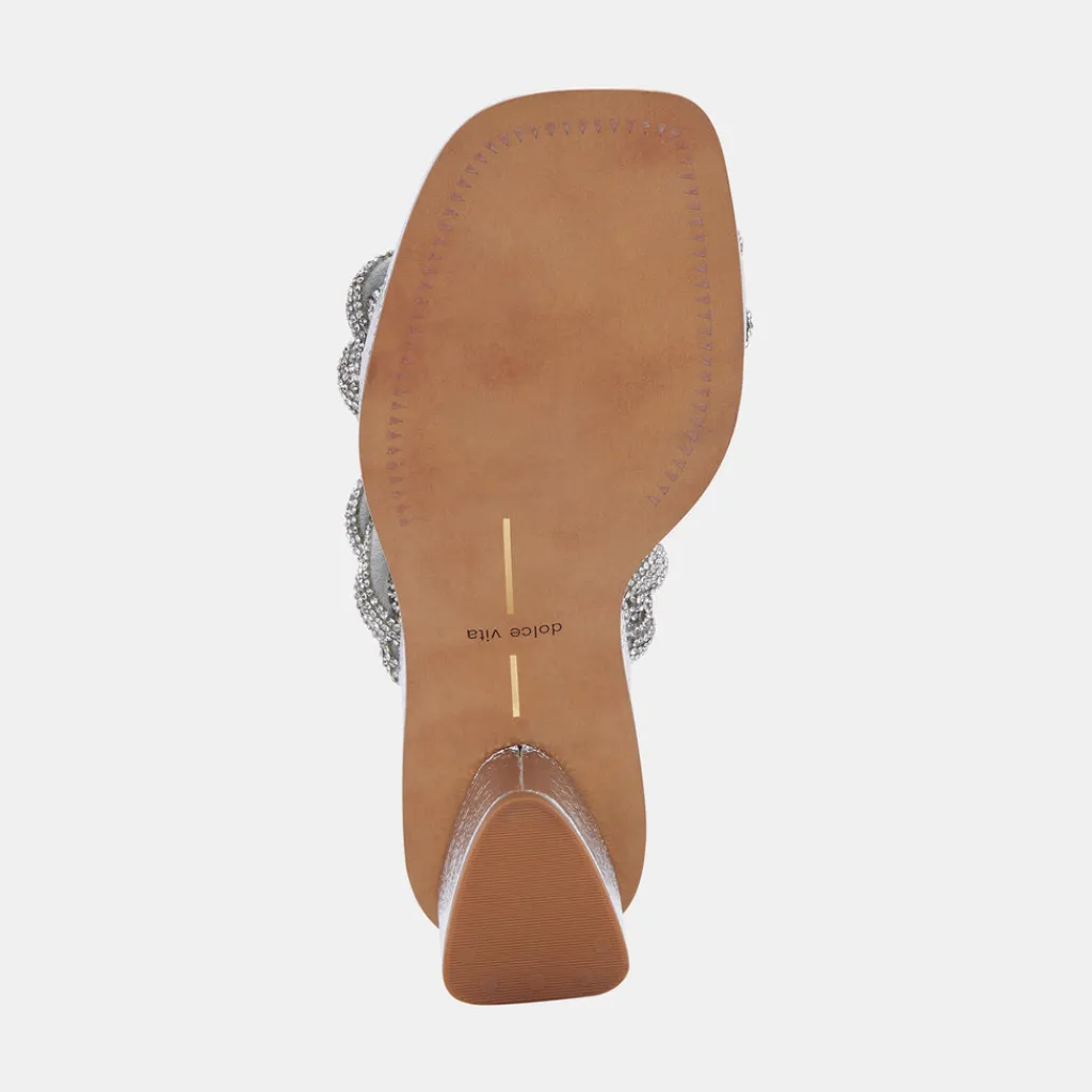 DOLCE VITA Heels*Ronin Rhinestone Sandals Crystal Rhinestone