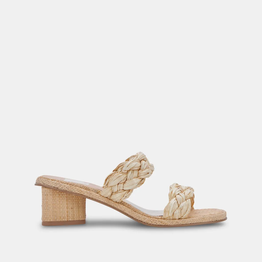 DOLCE VITA Heels*Ronin Sandals Lt Natural Raffia
