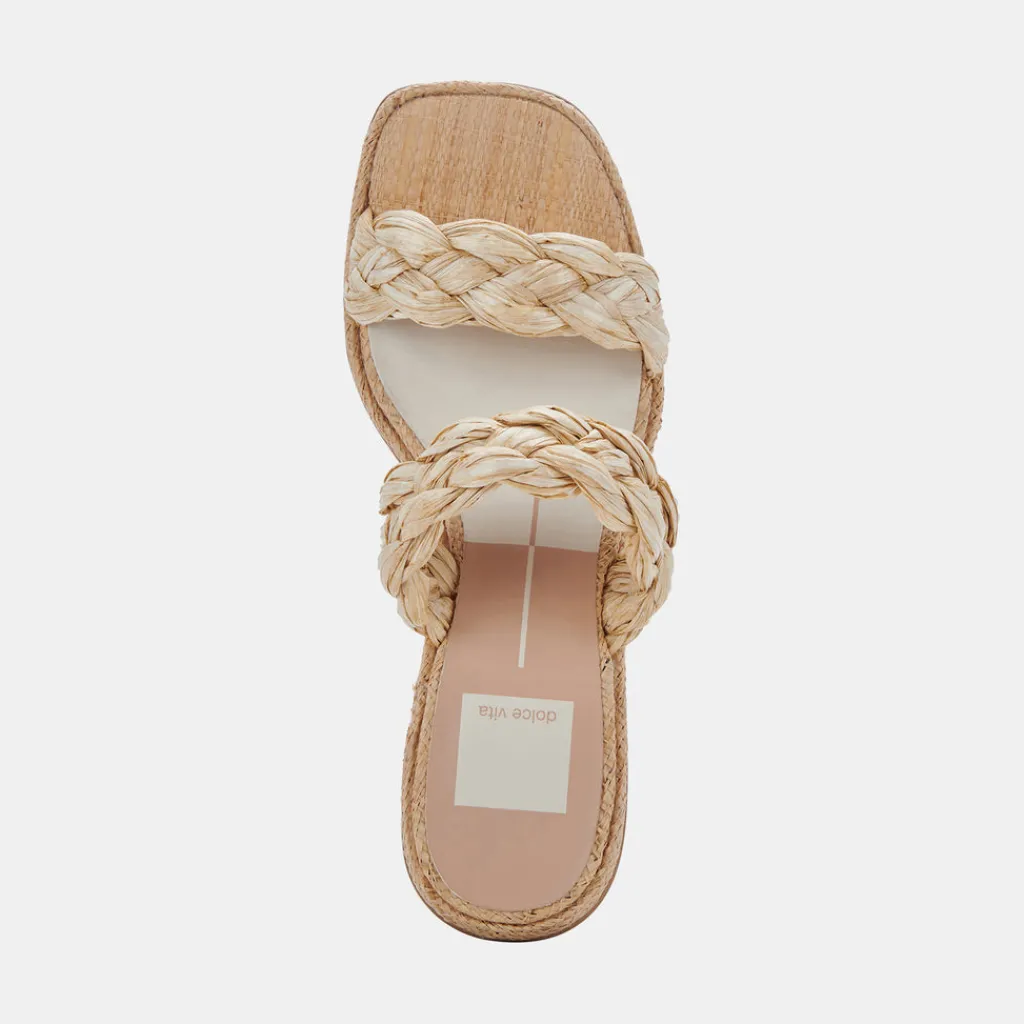 DOLCE VITA Heels*Ronin Sandals Lt Natural Raffia