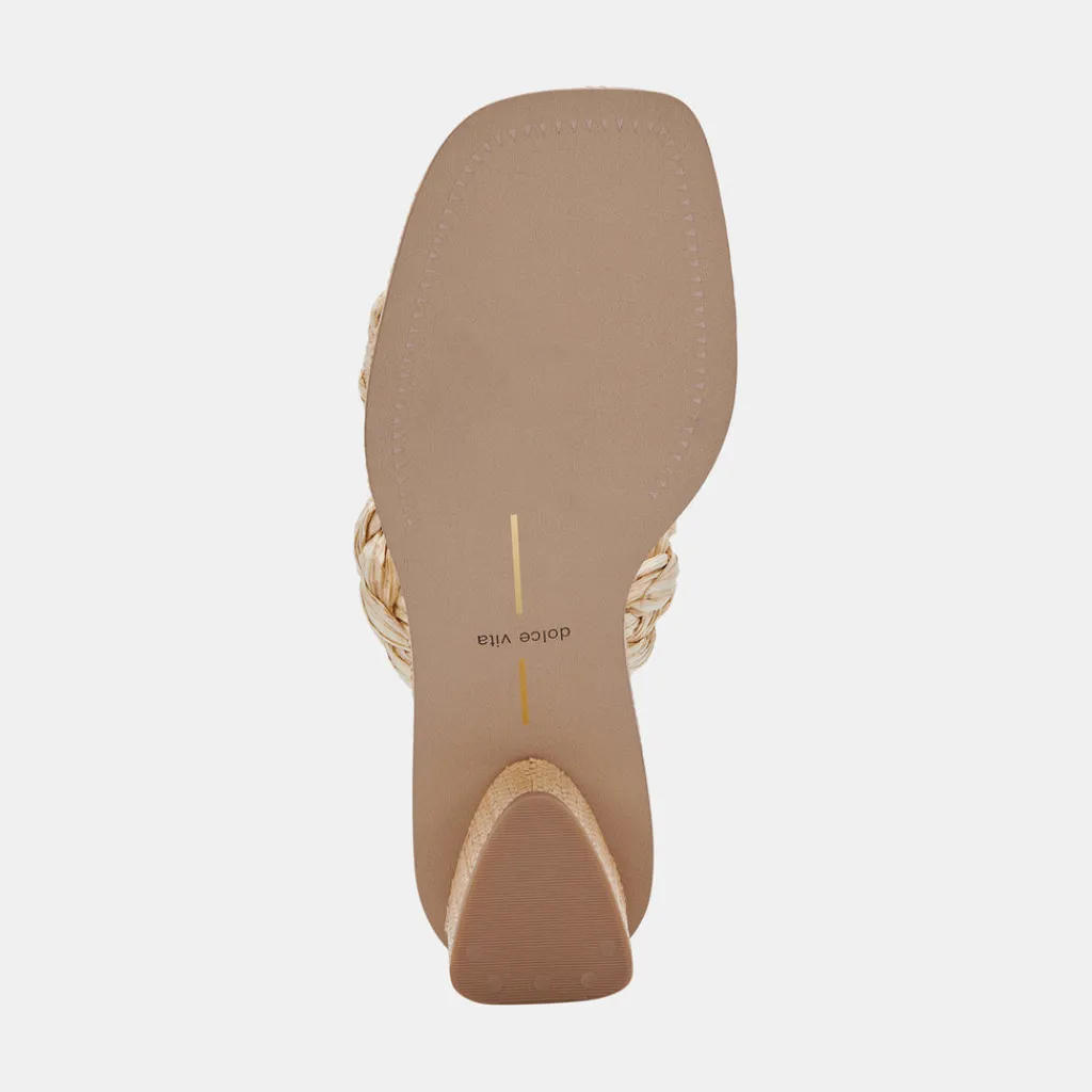 DOLCE VITA Heels*Ronin Sandals Lt Natural Raffia