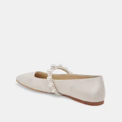 DOLCE VITA Flats & Loafers*Roxana Pearl Ballet Flats Ivory Satin