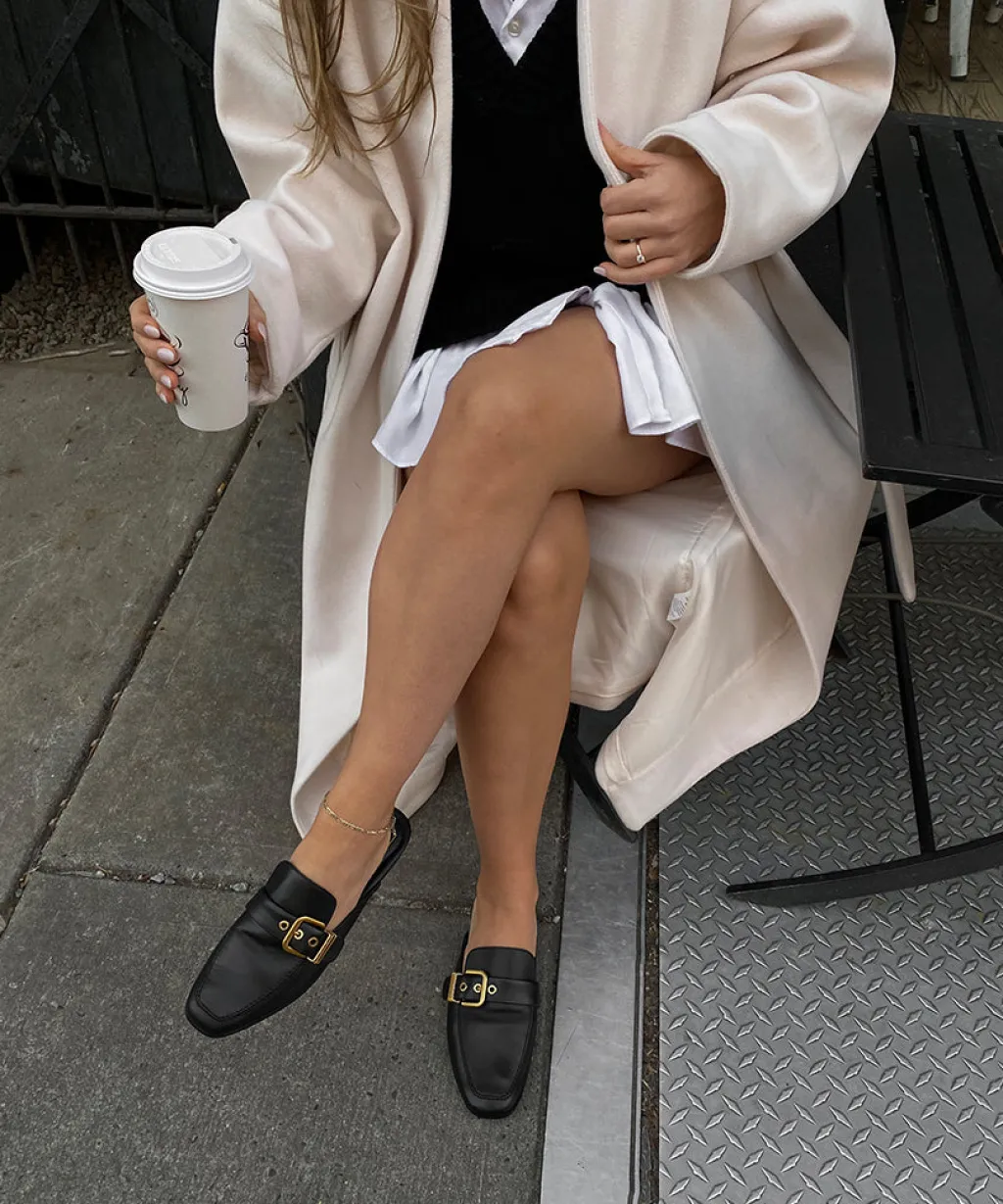 DOLCE VITA Mules & Clogs*Santel Flats Black Leather
