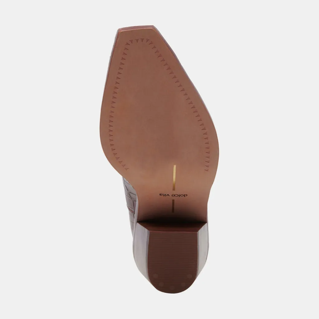 DOLCE VITA Boots & Booties*Senna Booties Walnut Embossed Leather