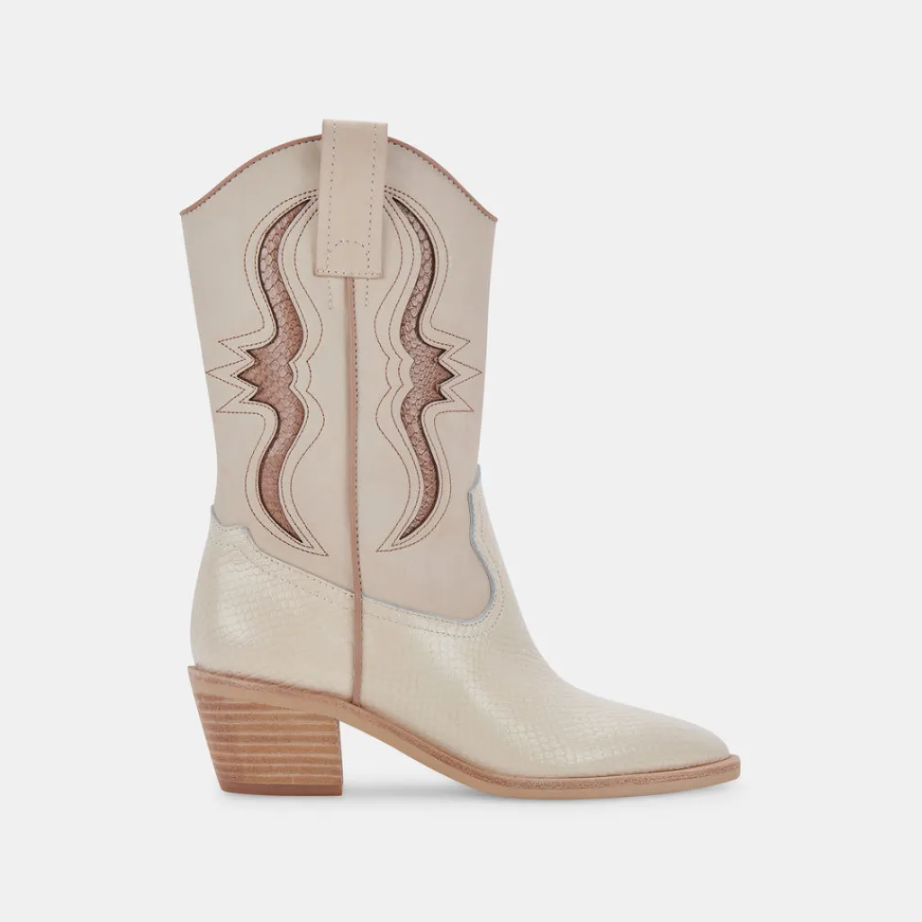 DOLCE VITA Boots & Booties*Suzzy Boots Sand Embossed Leather