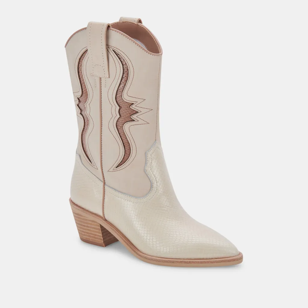 DOLCE VITA Boots & Booties*Suzzy Boots Sand Embossed Leather