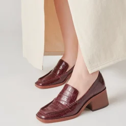 DOLCE VITA Flats & Loafers*Talie Loafers Cabernet Embossed Leather