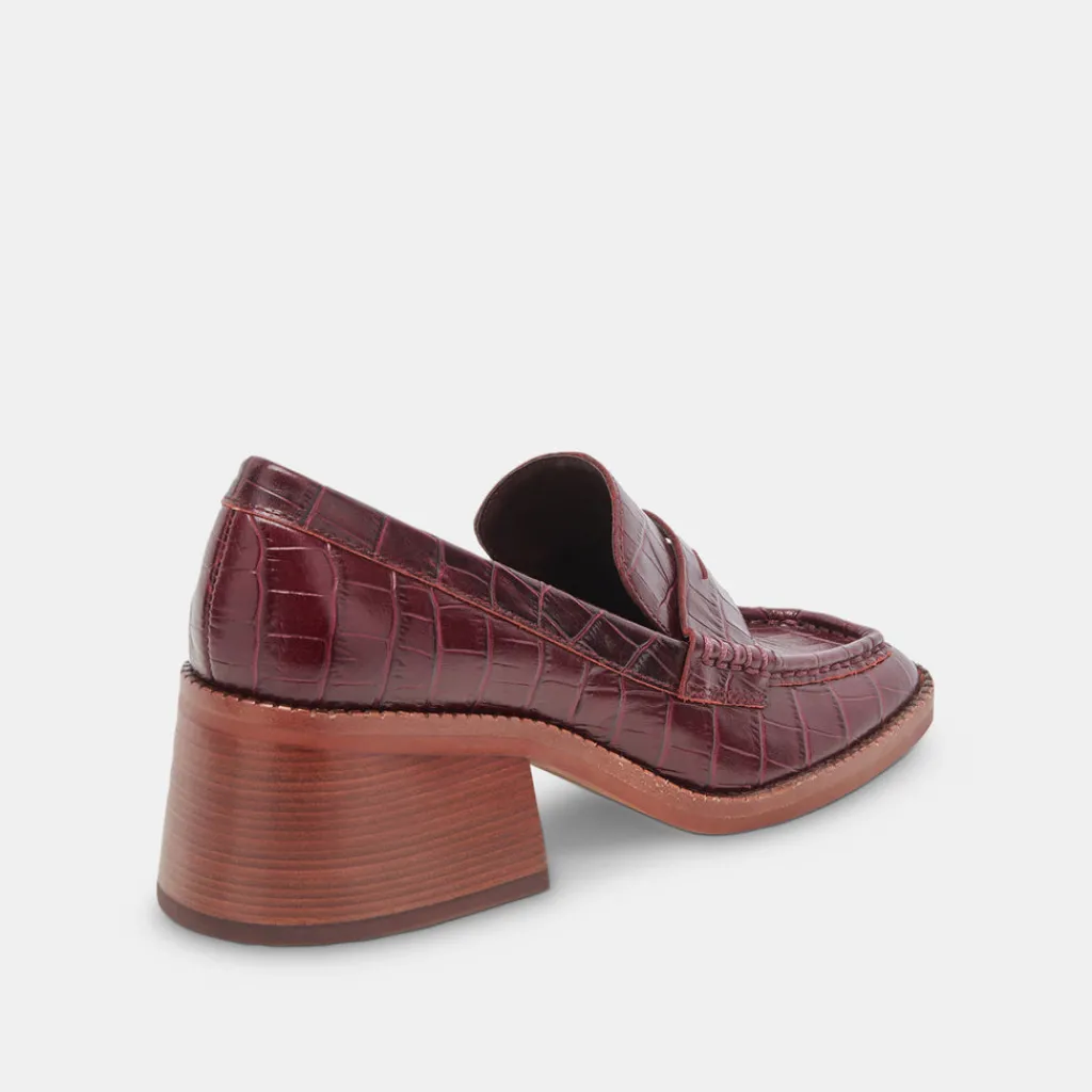DOLCE VITA Flats & Loafers*Talie Loafers Cabernet Embossed Leather