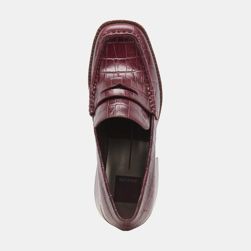 DOLCE VITA Flats & Loafers*Talie Loafers Cabernet Embossed Leather