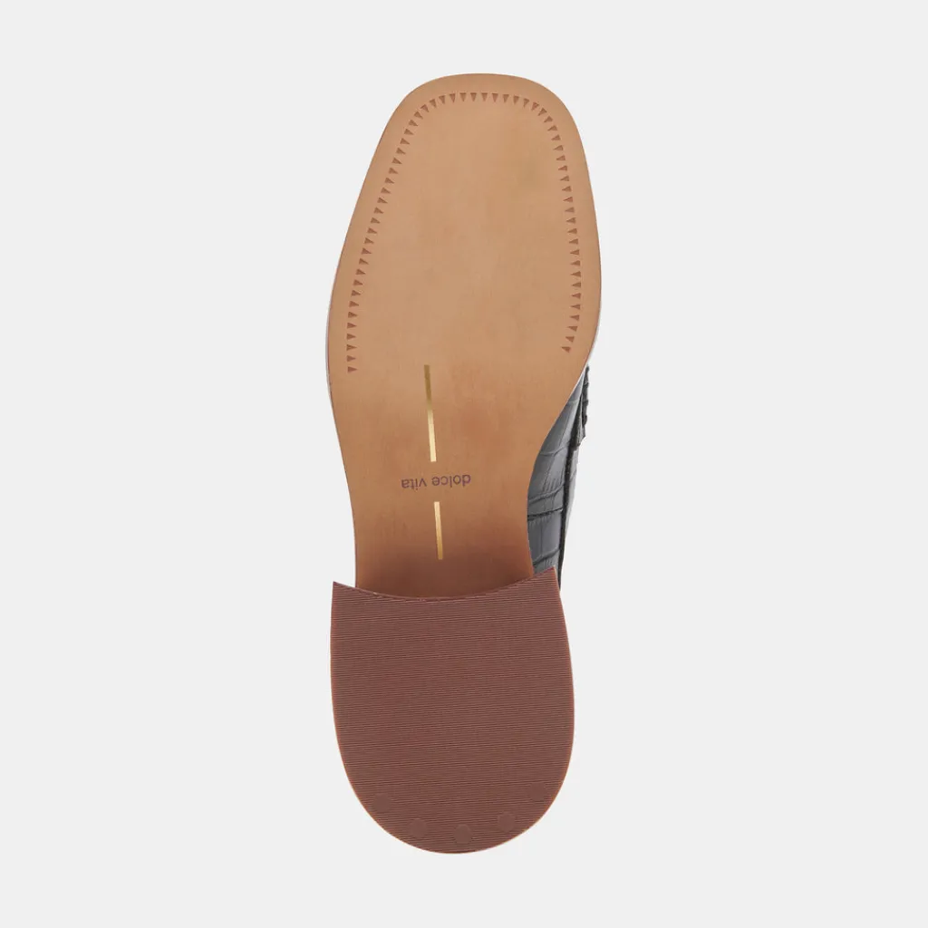DOLCE VITA Flats & Loafers*Talie Loafers Noir Embossed Leather