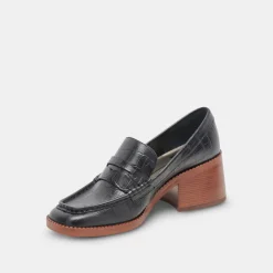 DOLCE VITA Flats & Loafers*Talie Loafers Noir Embossed Leather