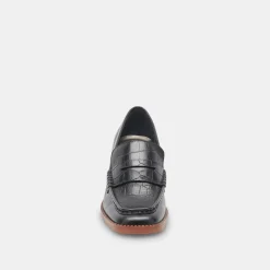 DOLCE VITA Flats & Loafers*Talie Loafers Noir Embossed Leather