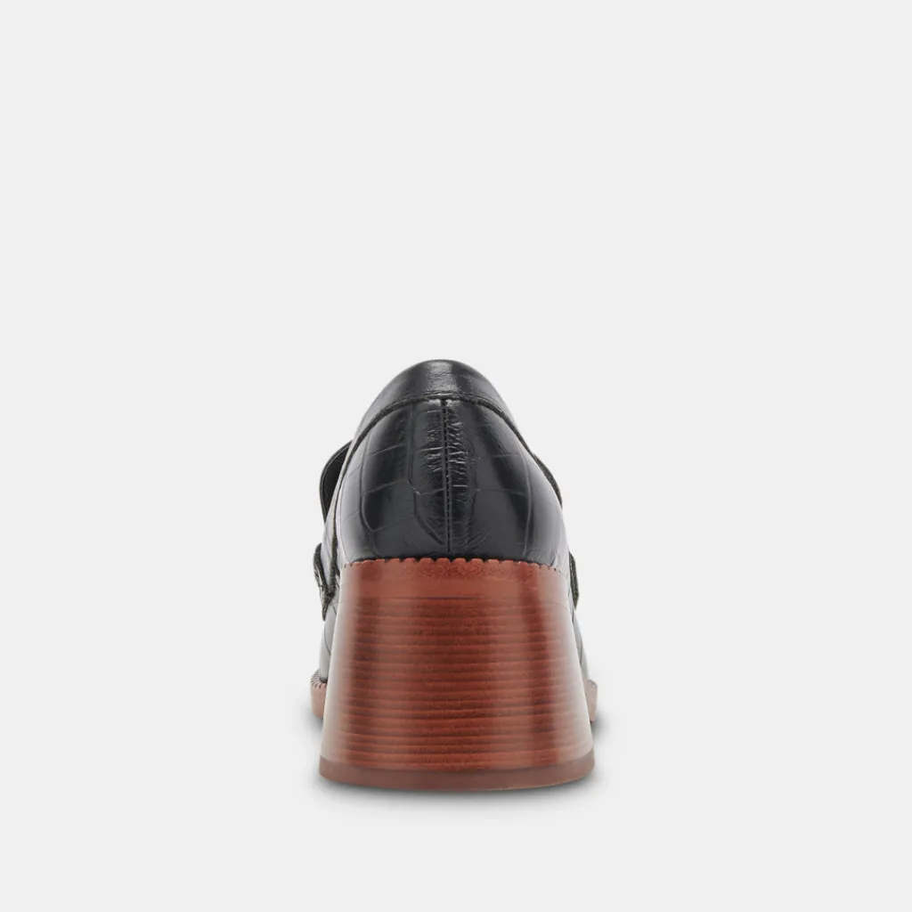 DOLCE VITA Flats & Loafers*Talie Loafers Noir Embossed Leather
