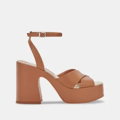 DOLCE VITA Wedges*Wessi Heels Caramel Leather