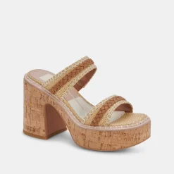 DOLCE VITA Sandals*Whim Heels Honey Raffia