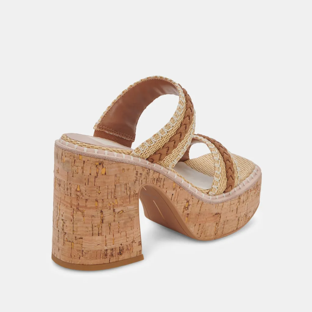 DOLCE VITA Sandals*Whim Heels Honey Raffia