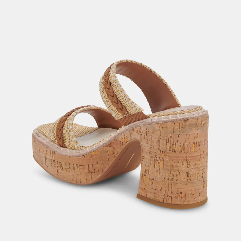 DOLCE VITA Sandals*Whim Heels Honey Raffia