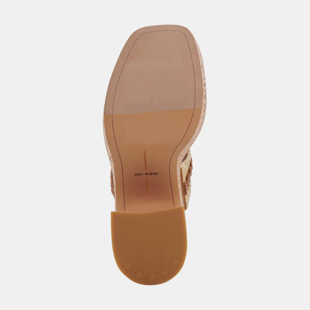 DOLCE VITA Sandals*Whim Heels Honey Raffia