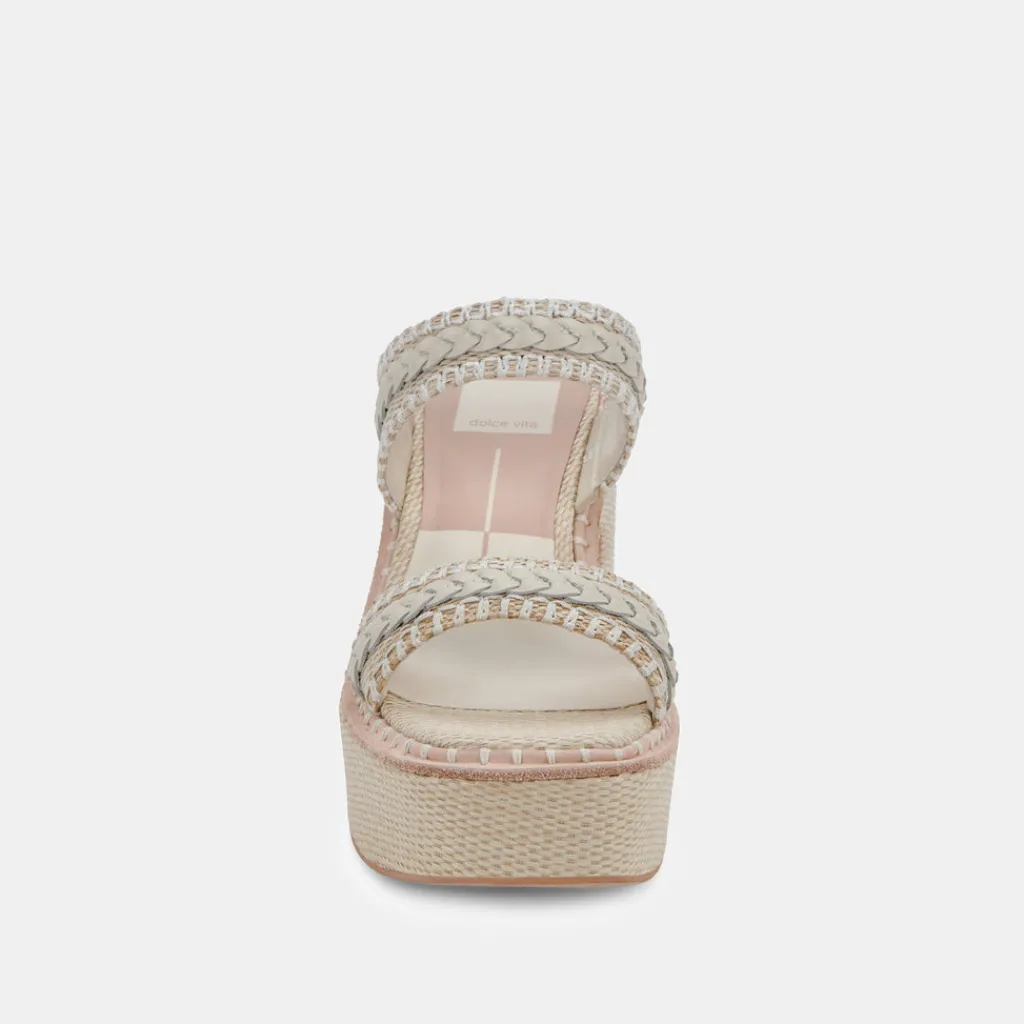 DOLCE VITA Sandals*Whim Heels Oatmeal Raffia