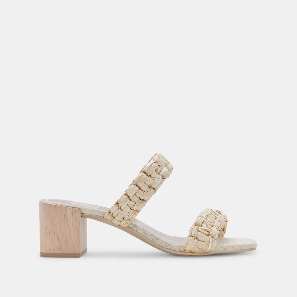 DOLCE VITA Heels*Zeno Sandals Lt Natural Raffia