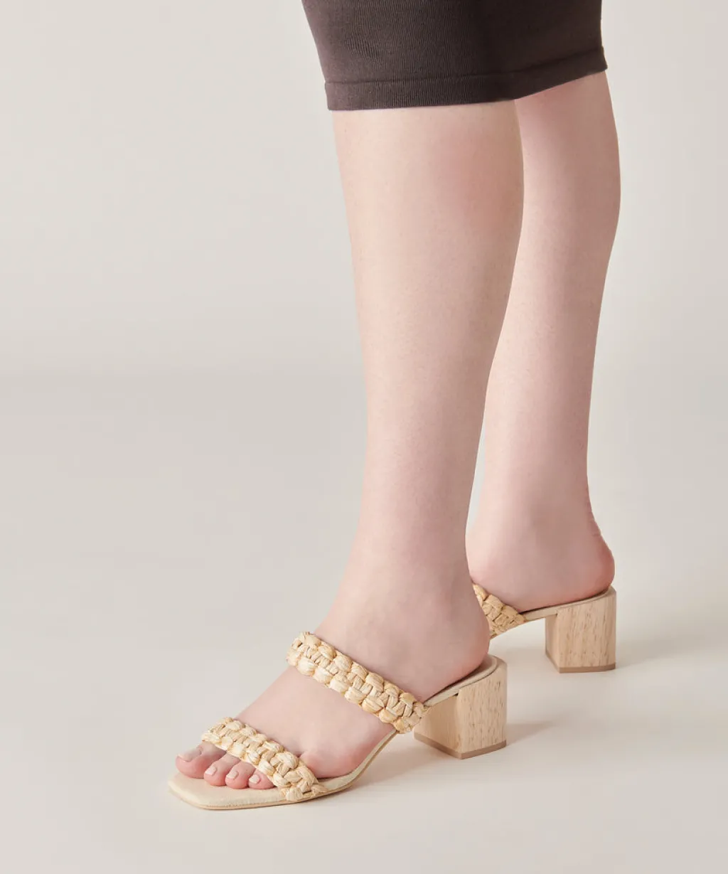 DOLCE VITA Heels*Zeno Sandals Lt Natural Raffia