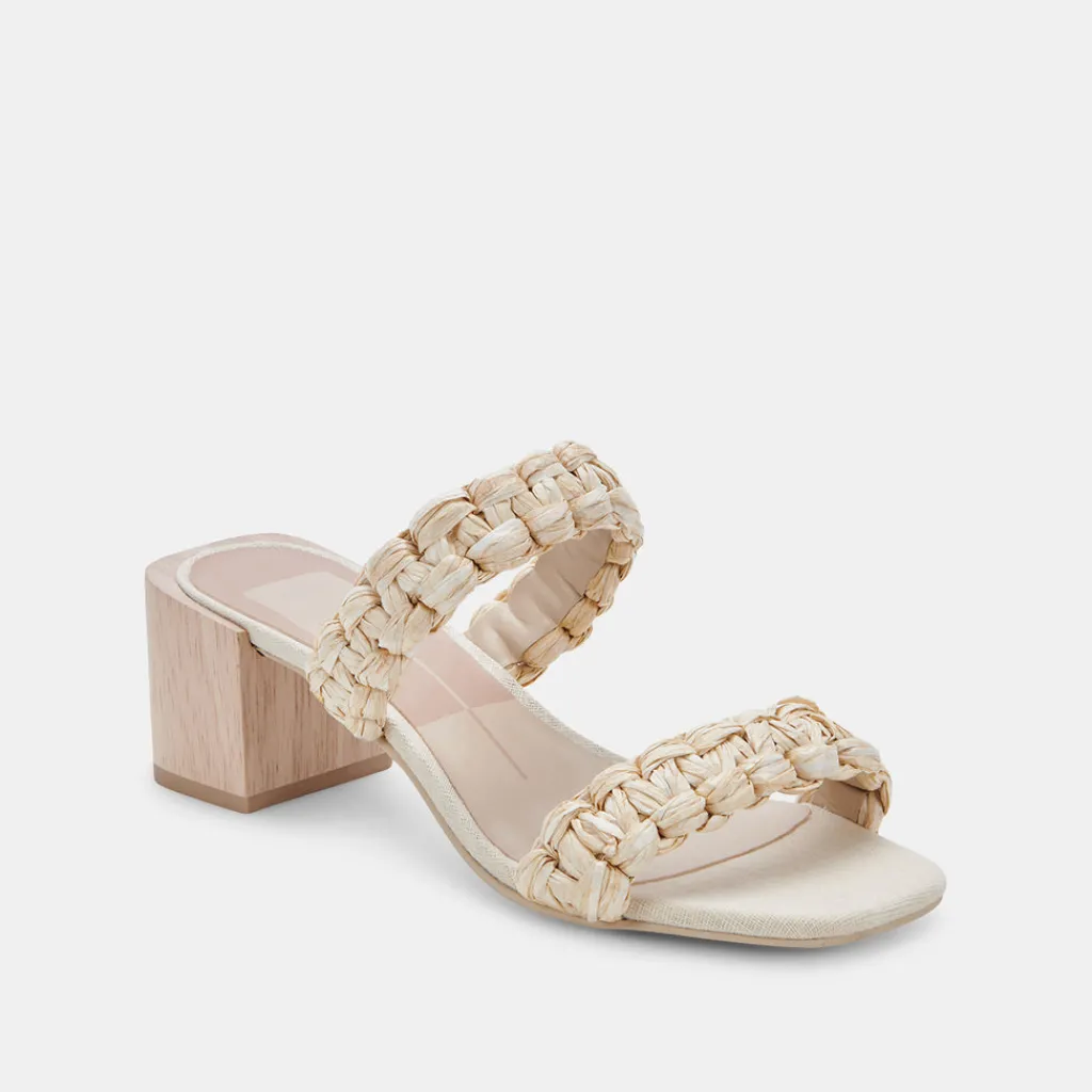 DOLCE VITA Heels*Zeno Sandals Lt Natural Raffia