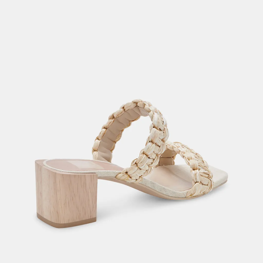 DOLCE VITA Heels*Zeno Sandals Lt Natural Raffia