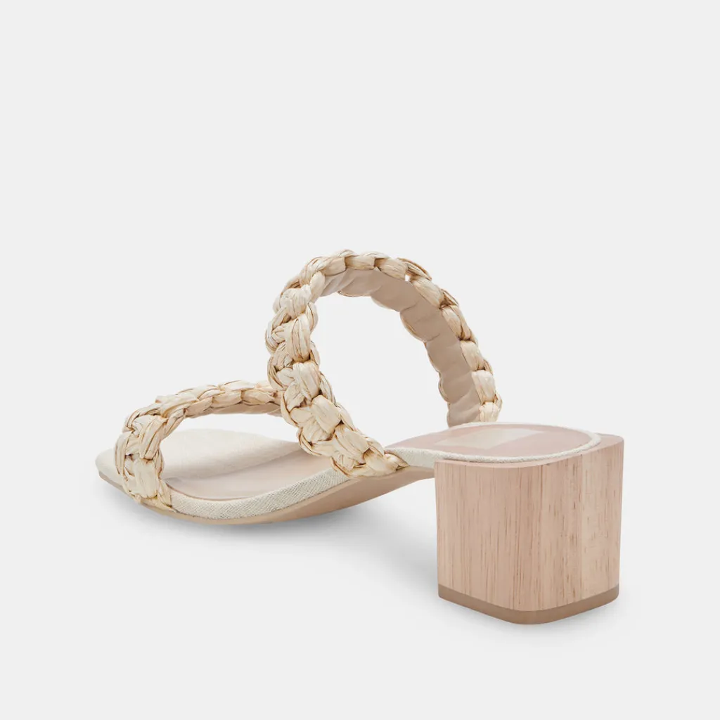 DOLCE VITA Heels*Zeno Sandals Lt Natural Raffia