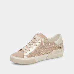 DOLCE VITA Sneakers*Zina Crystal Sneakers Gold Suede