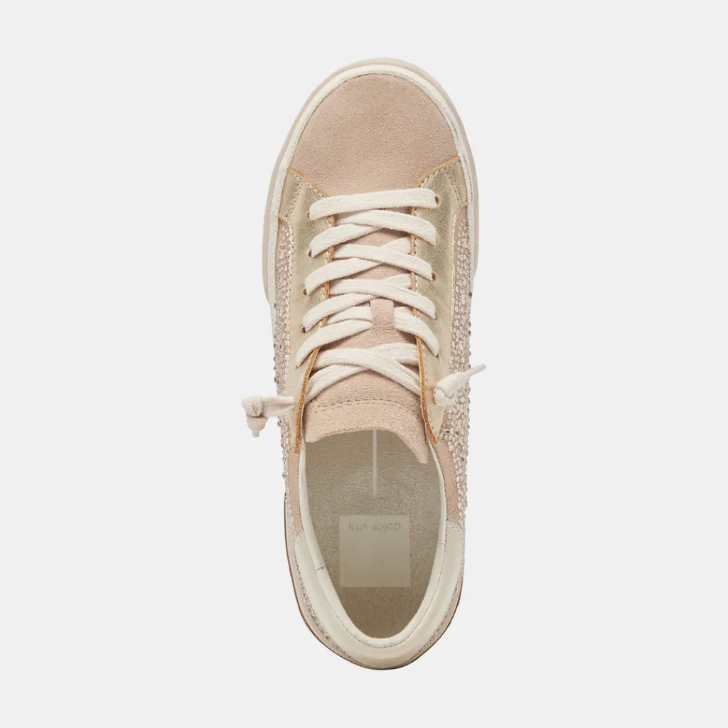 DOLCE VITA Sneakers*Zina Crystal Sneakers Gold Suede