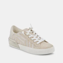 DOLCE VITA Sneakers*Zina Patch Sneakers White Stripe Raffia