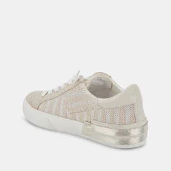 DOLCE VITA Sneakers*Zina Patch Sneakers White Stripe Raffia