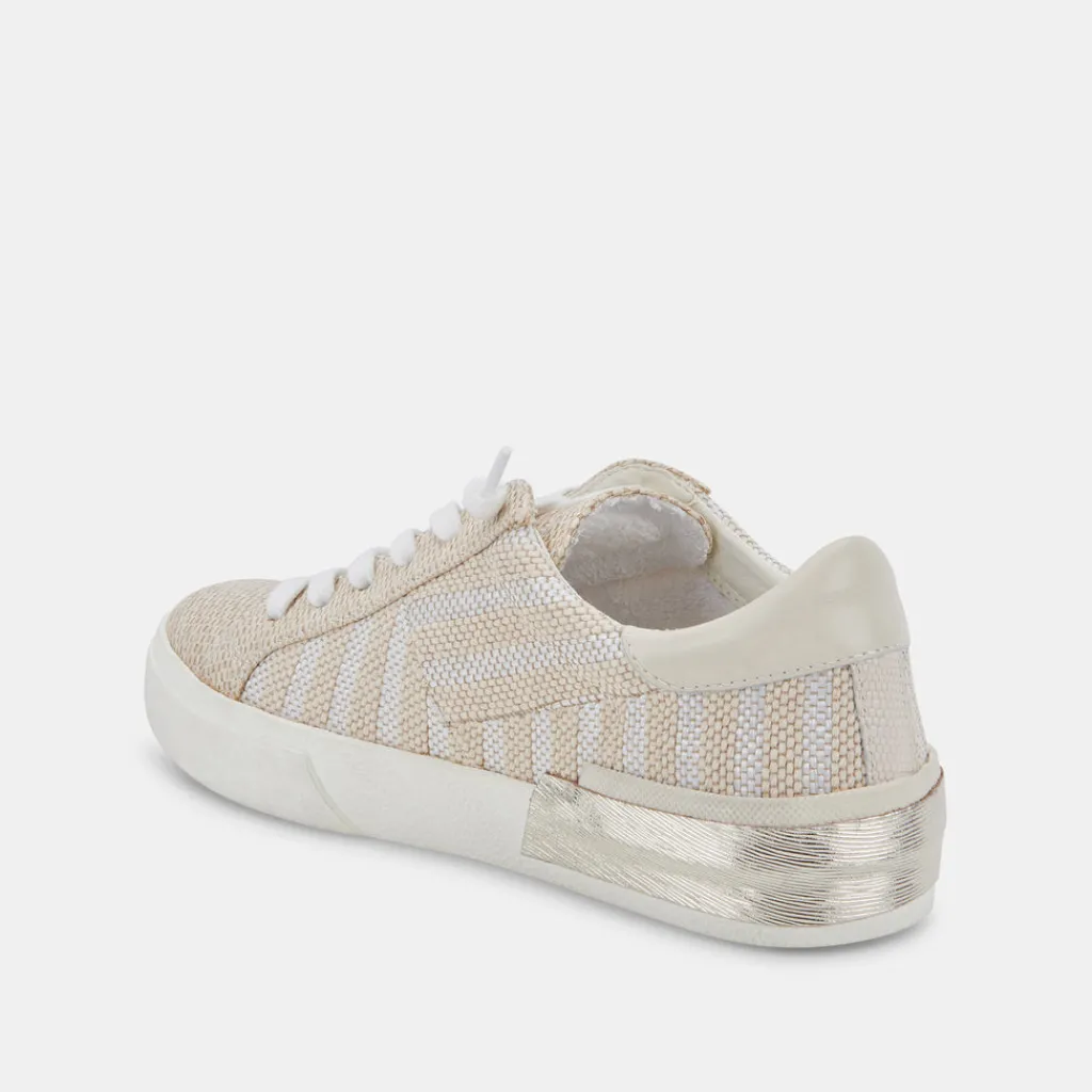 DOLCE VITA Sneakers*Zina Patch Sneakers White Stripe Raffia