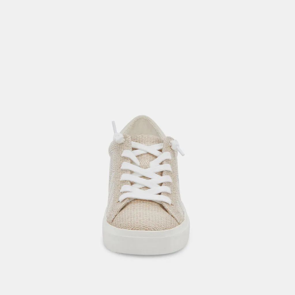 DOLCE VITA Sneakers*Zina Patch Sneakers White Stripe Raffia
