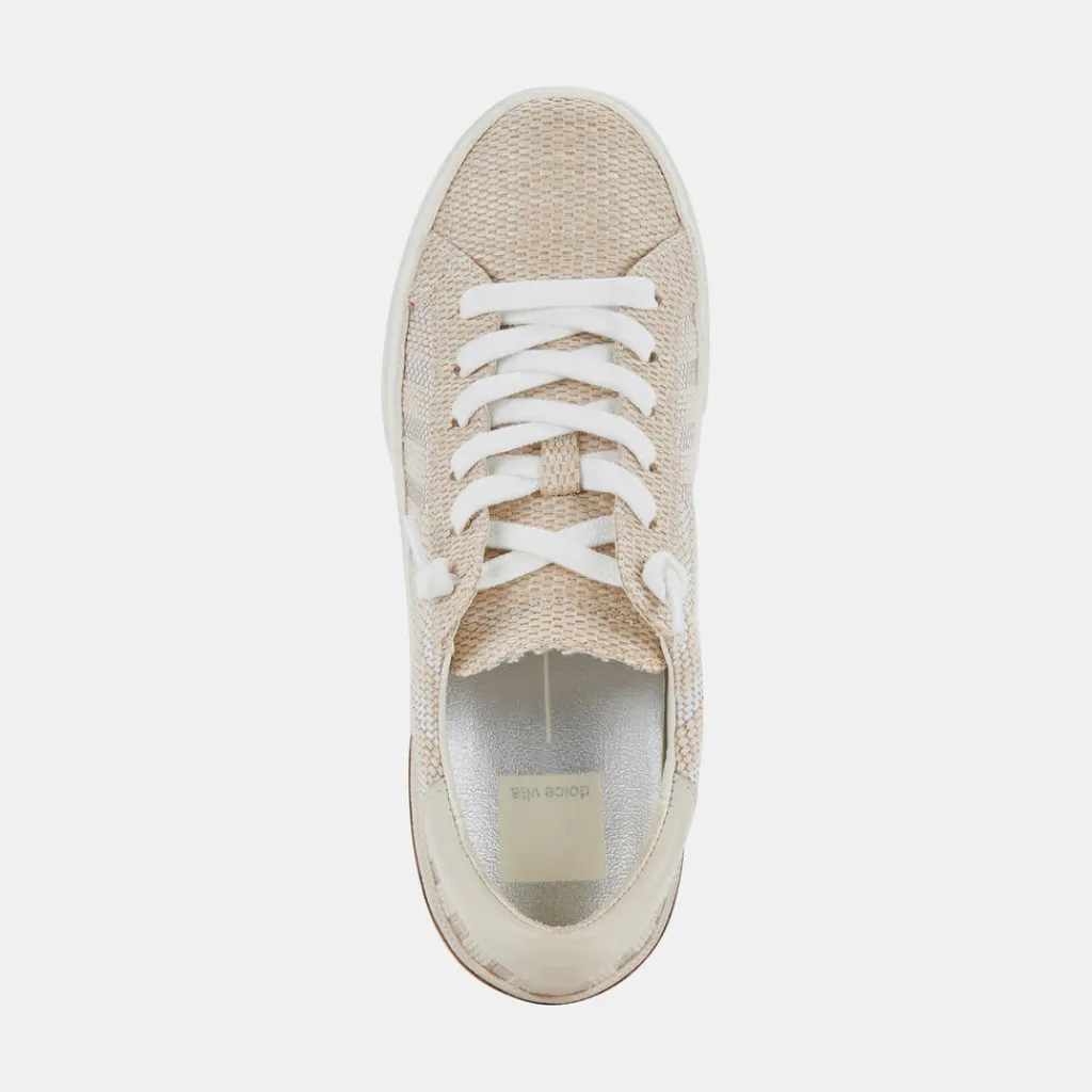 DOLCE VITA Sneakers*Zina Patch Sneakers White Stripe Raffia