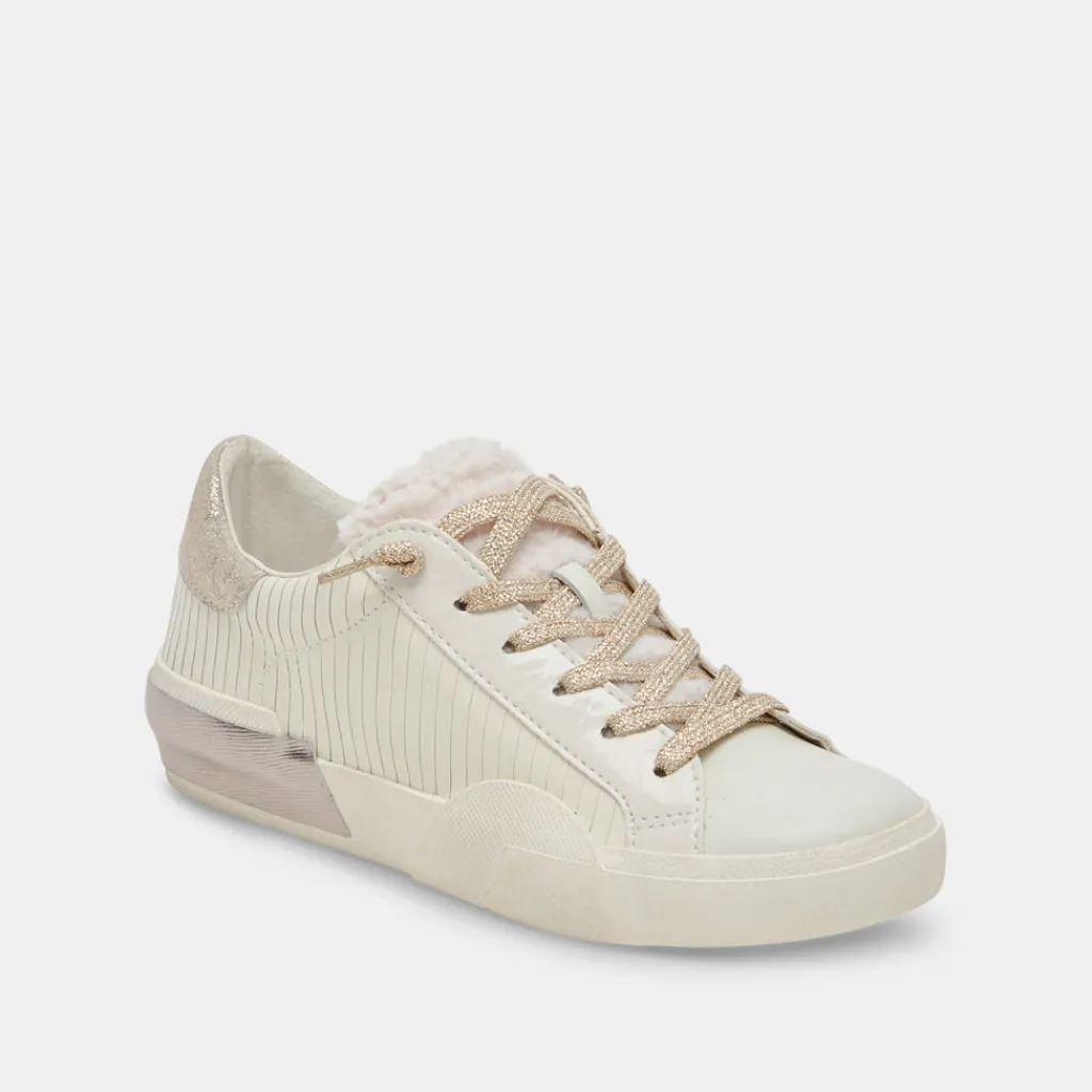DOLCE VITA Sneakers*Zina Plush Sneakers White Sliced Leather