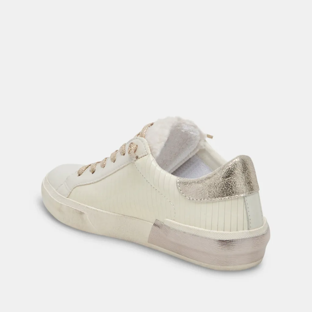 DOLCE VITA Sneakers*Zina Plush Sneakers White Sliced Leather